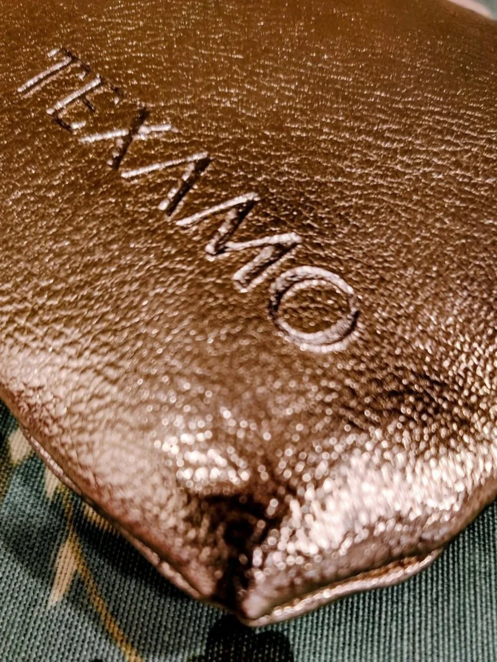 NWOT Texamo Rose Gold Metallic Makeup Bag